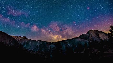 1920x1080 Stars Space Landscape Mountains Laptop Full Hd