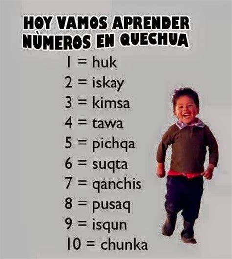 NÚmeros En Quechua EducaciÓn FÍsica Actual