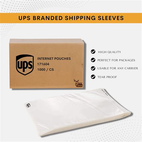 Buy 500 Pack UPS Shipping Label Pouches 6.5” x 10” - Packing Slip