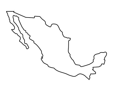 Mexico Map Outline Printable