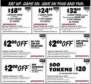 Chuck E Cheese 39 S 7 Different Printable Coupon Expires February 9 2013