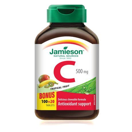 3.1 what is vitamin c exactly? Jamieson Chewable Vitamin C Tropical Fruit Tablets, 500 mg ...