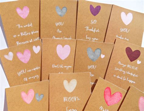 Small Encouragement Cards Mental Health Cards 12 Daily Etsy