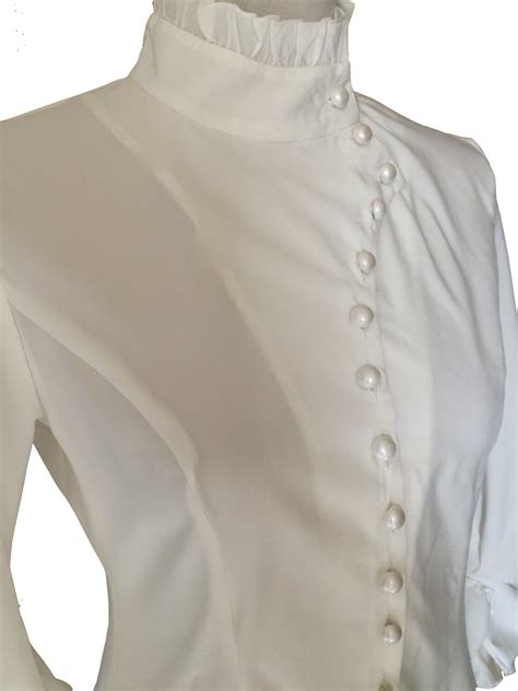 Ivory White Gothic Victorian Steampunk Pirate Blouse Shirt Etsy