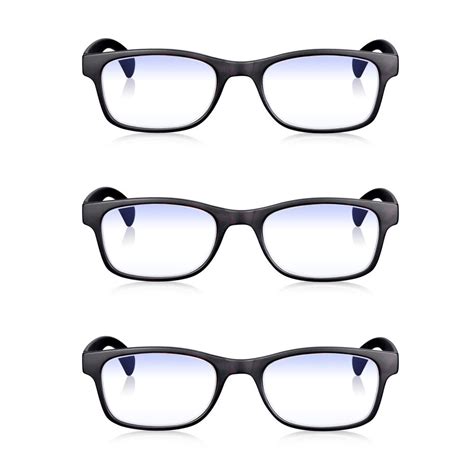 Read Optics Reading Glasses 3 Pack Blue Light Blocking Glasses