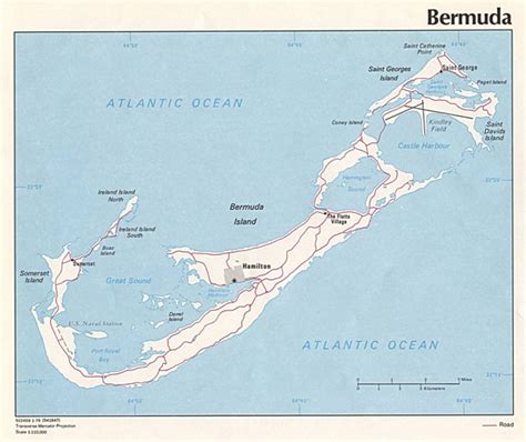 Large Detailed Road Map Of Bermuda Bermuda Large Detailed Road Map