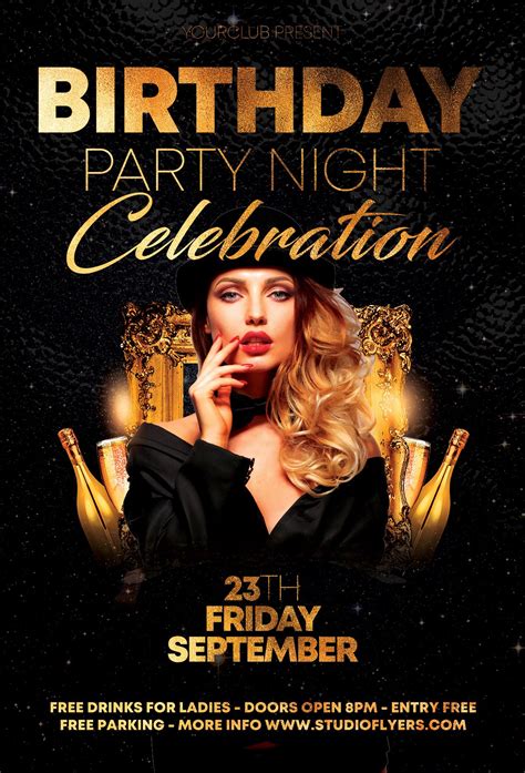 Birthday Party Night Free Psd Flyer Template Free Psd Flyer Templates