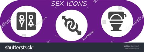 Vector Icons Pack 3 Filled Sex Stock Vector Royalty Free 1241255047