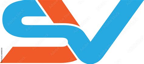 Letter Sv Logo Design Sv Letter Logo On Transparent Background Stock