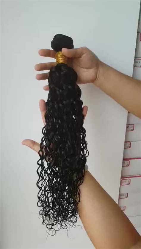 Brazilian Water Wave Bundles With Closure 9a Grade Virgin Hair Extensions Water Wave Bundles