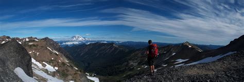 Stunning View Of Mount Rainier From Hike In Goat Rocks Wilderness Hiking
