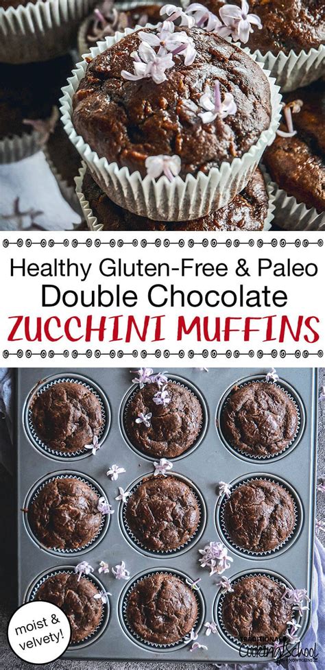 Healthy Gluten Free Double Chocolate Zucchini Muffins Paleo Recipe