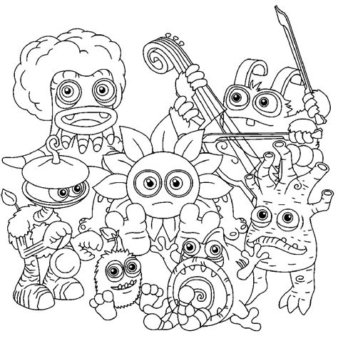 Monsters Coloring Pages My Singing Monsters Para Colorear Libro Para Porn Sex Picture