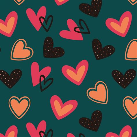 Colorful Heart Seamless Pattern Background 1338320 Vector Art At Vecteezy