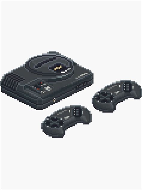 Sega Megadrive Pixel Art Retro Videogame Console Sticker For Sale By