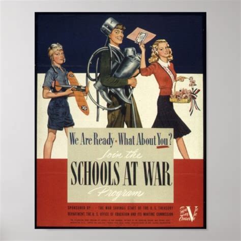American Ww2 Schools At War Poster Zazzle