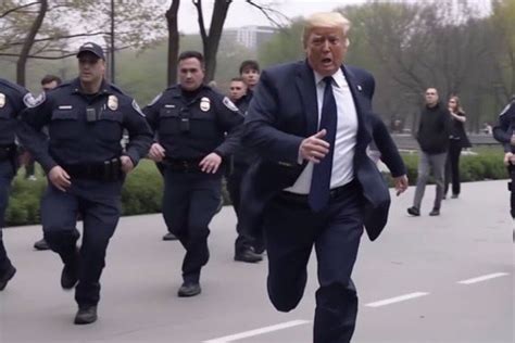 Ai Donald Trump Fighting Off The Police Pics Go Viral Online Is He