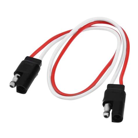Custom fit vehicle trailer wiring harness are available for all makes of vehicles including ford, dodge, chevy, honda and toyota. 1.25ft 2 Pin SAE Plug Trailer Light Wiring Harness Extension Cable Flat Wire Connector Trailer ...