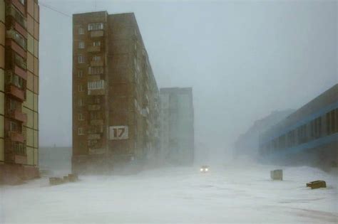 Russian City Of Norilsk The Worlds Northernmost Situated Above The
