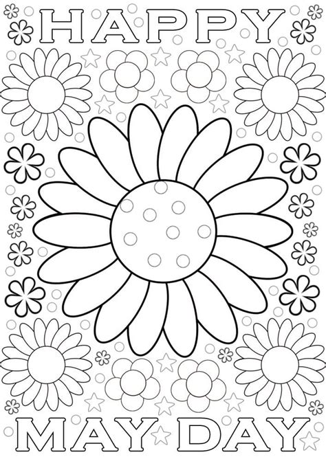 Printable Happy May Day Coloring Page Free Printable Coloring Pages