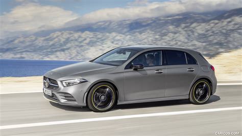 The first payments on us · car buying made easy · live chat available 2019 Mercedes-Benz A-Class Edition 1 (Color: Designo Mountain Grey Magno) - Side | HD Wallpaper #8