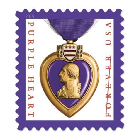 Purple Heart Stamp Sheet Of 20 Forever Stamps Etsy