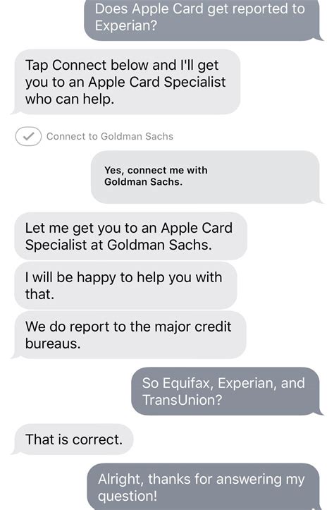 We have been working with transunion to begin reporting your apple card information. Apple Card reports to all three major credit bureaus according to GS specialist I was connected ...