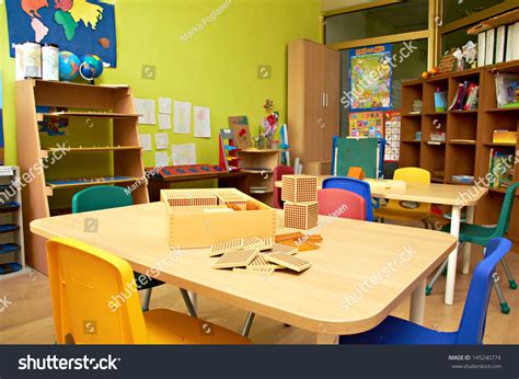 Kindergarten Preschool Classroom Interior Stock Photo 145240774