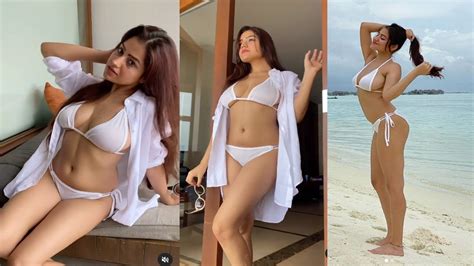 Model Simran Kaur Maldives Hot And Sexy Bikini Latest Videos Simran Kaur Hot Figure Latest
