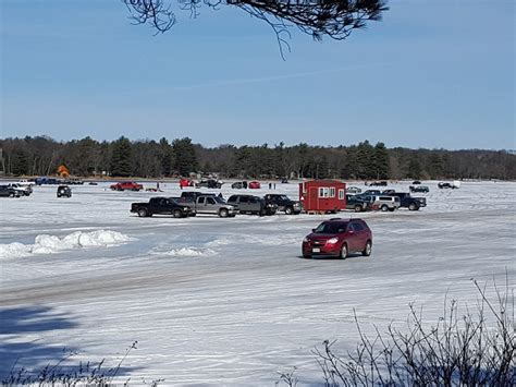Clam Lake Ice Fishing Village Are We There Yet