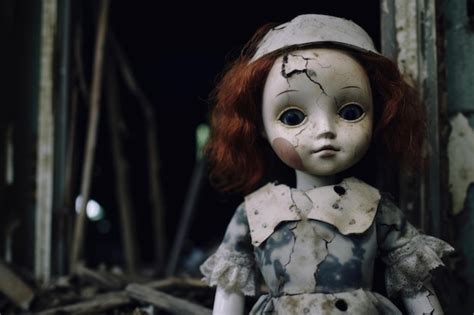 Premium Ai Image A Creepy Doll With One Eye Missing Other Staring