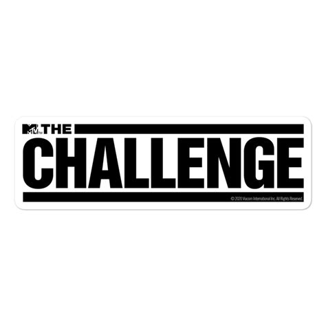The Challenge Die Cut Sticker Mtv Shop