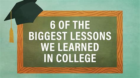 6 Of The Biggest Lessons We Learned In College Youtube