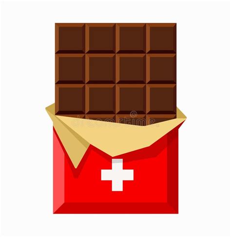 The Illustration Of Swiss Dark Chocolate Stock Illustration