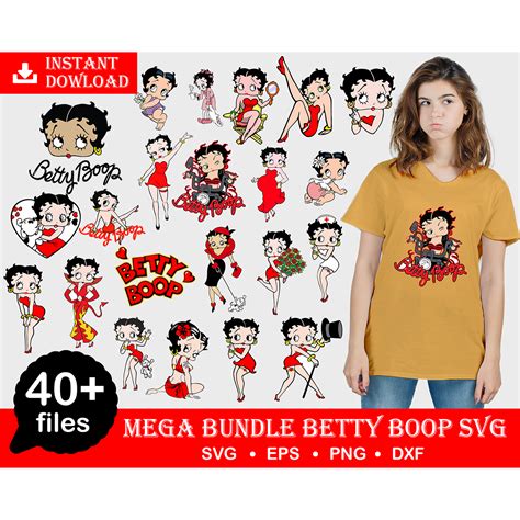 40 Betty Boop Svg Bundlebetty Boop Layeredsvg Easy Cutts Inspire
