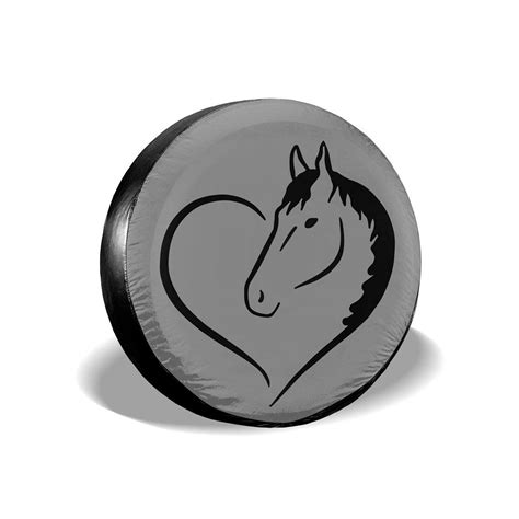 Buy Paedto Spare Wheel Covers Galloping Horse With Heart Spare Tire