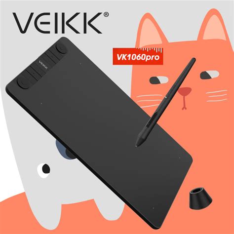 Veikk Vk1060pro 10x6 Inch Graphic Tablet Digital Drawing Pad Double