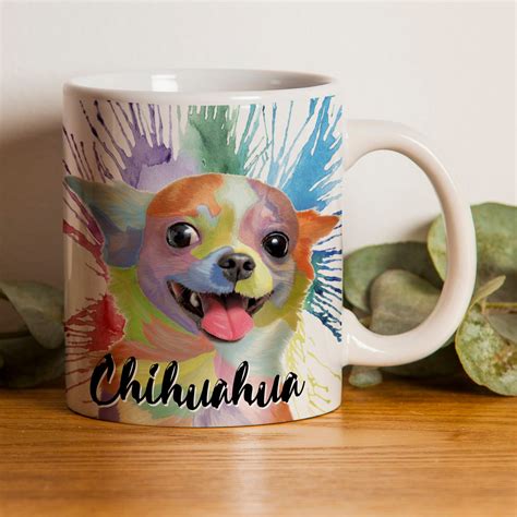 Chihuahua Coffee Mug I Love My Dog Printed Coffee Mugs For Etsy