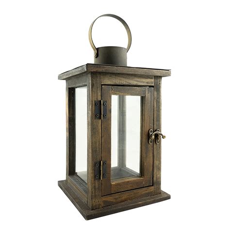 We Love Lanterns Rustic Brown Lantern Christmas Tablescapes