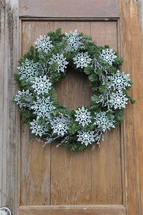 Items Similar To Snowflake Wreath Winter Wreath Icy Wreath Snowy