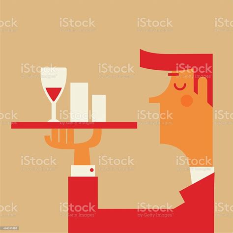 Waiter Stock Illustration Download Image Now Males Waiter Adult