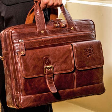 Mens Luxury Leather Business Bag By Twenty8 Leather