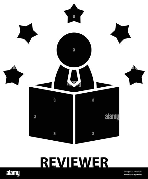 Reviewer Icon Black Vector Sign With Editable Strokes Concept Symbol
