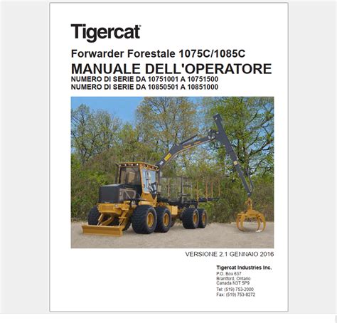 Tigercat Forwarder Operator Maintenance Service Manuals