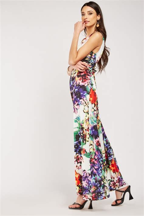 Bodycon Floral Maxi Dress Just 7