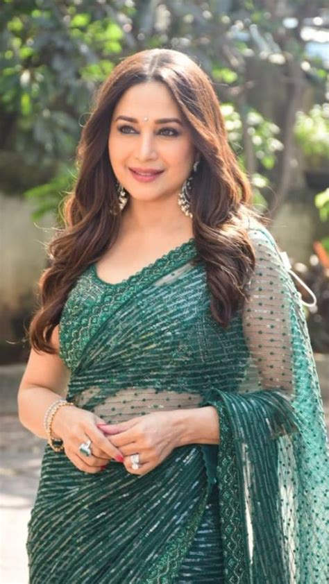 madhuri dixit and her most gorgeous looks in green saree
