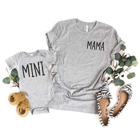 Mama And Mini Mommy And Me Outfits Mom And Son Daughter Etsy In 2021 Mommy And Me Shirt