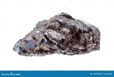 Raw Crystallin Hematite Iron Ore Rock Isolated Stock Image Image Of