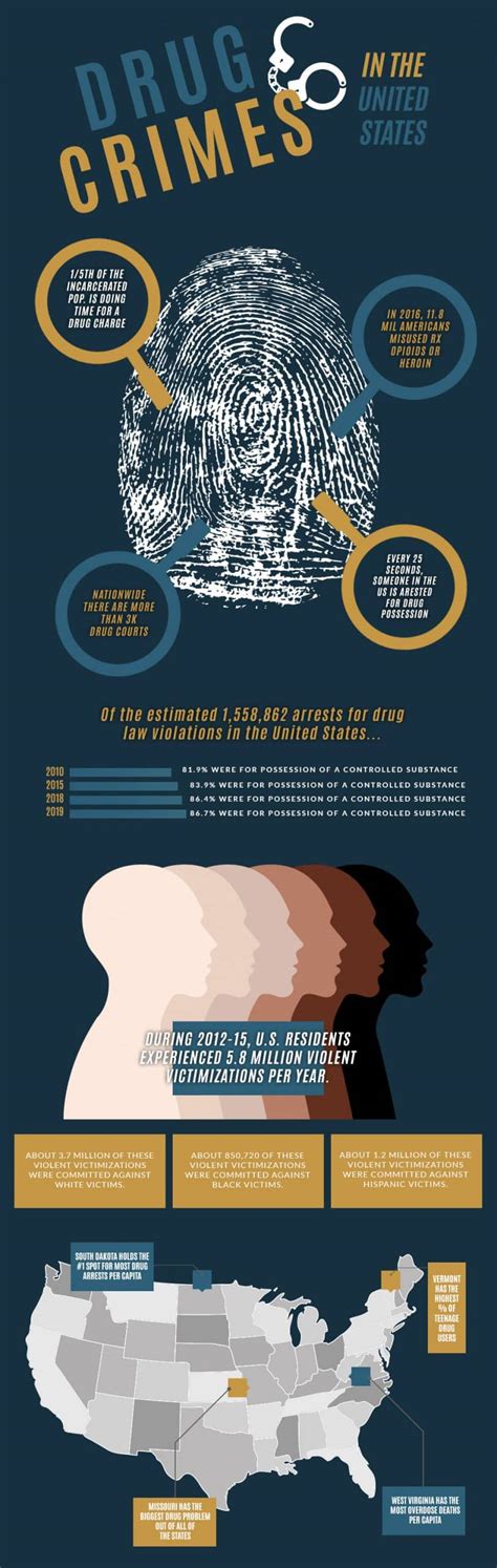 Drug Crimes In The United States Infographic Statistics On Drug Crimes