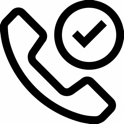 Answer Call Cell Check Mark Mobile Phone Icon Download On